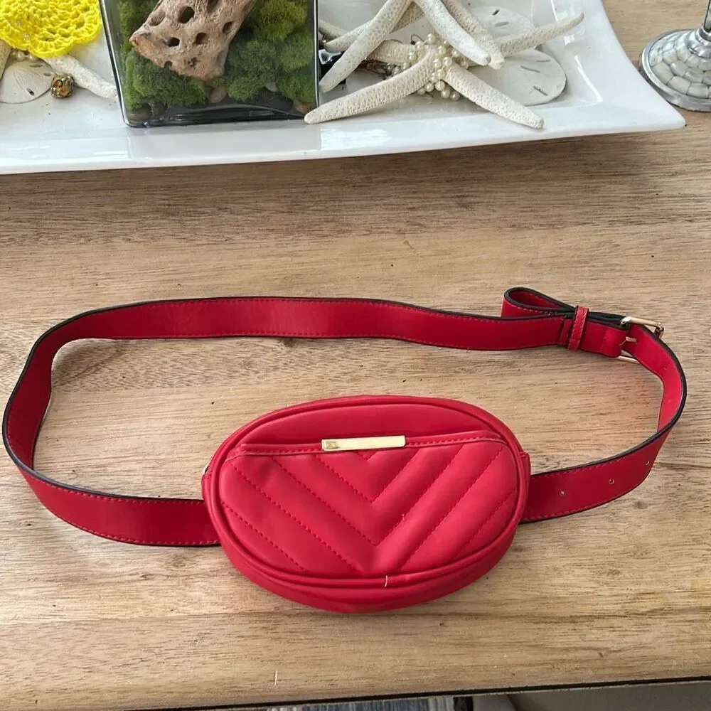 A new day red fanny pack  waist belt waist pack